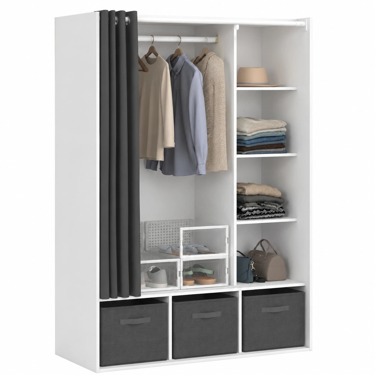 dressing-blanc-avec-etageres-et-rideau-gris-105-x-45-x-167-cm-hisjur2172cx