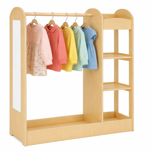 portant-enfant-avec-miroir-et-etagere-en-bois-avec-tringle-a-vetements-vhecpp2232eo