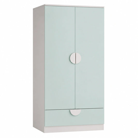 armoire-pour-enfants-avec-penderie-et-tiroir-blanc-et-vert-menthe-suaamj2168ha