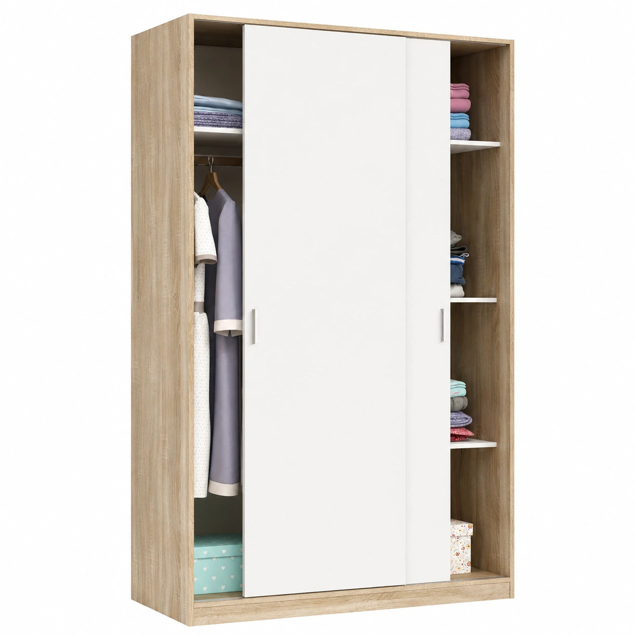 armoire-2-portes-coulissantes-avec-etageres-pour-chambre-blanche-et-chene-canadien-acylvc2191rg